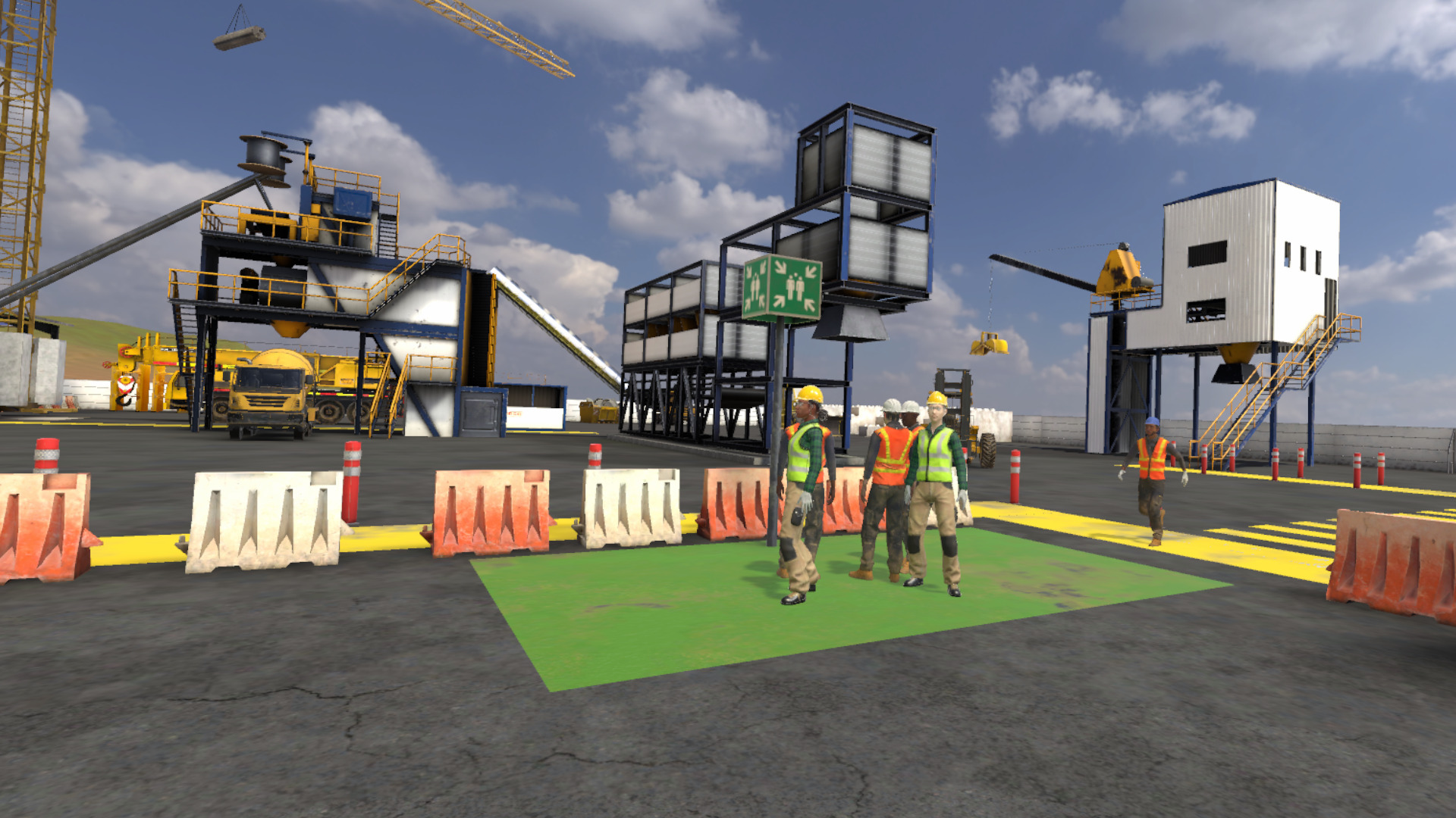 Vue du point de rassemblement mco security circulation assembly point