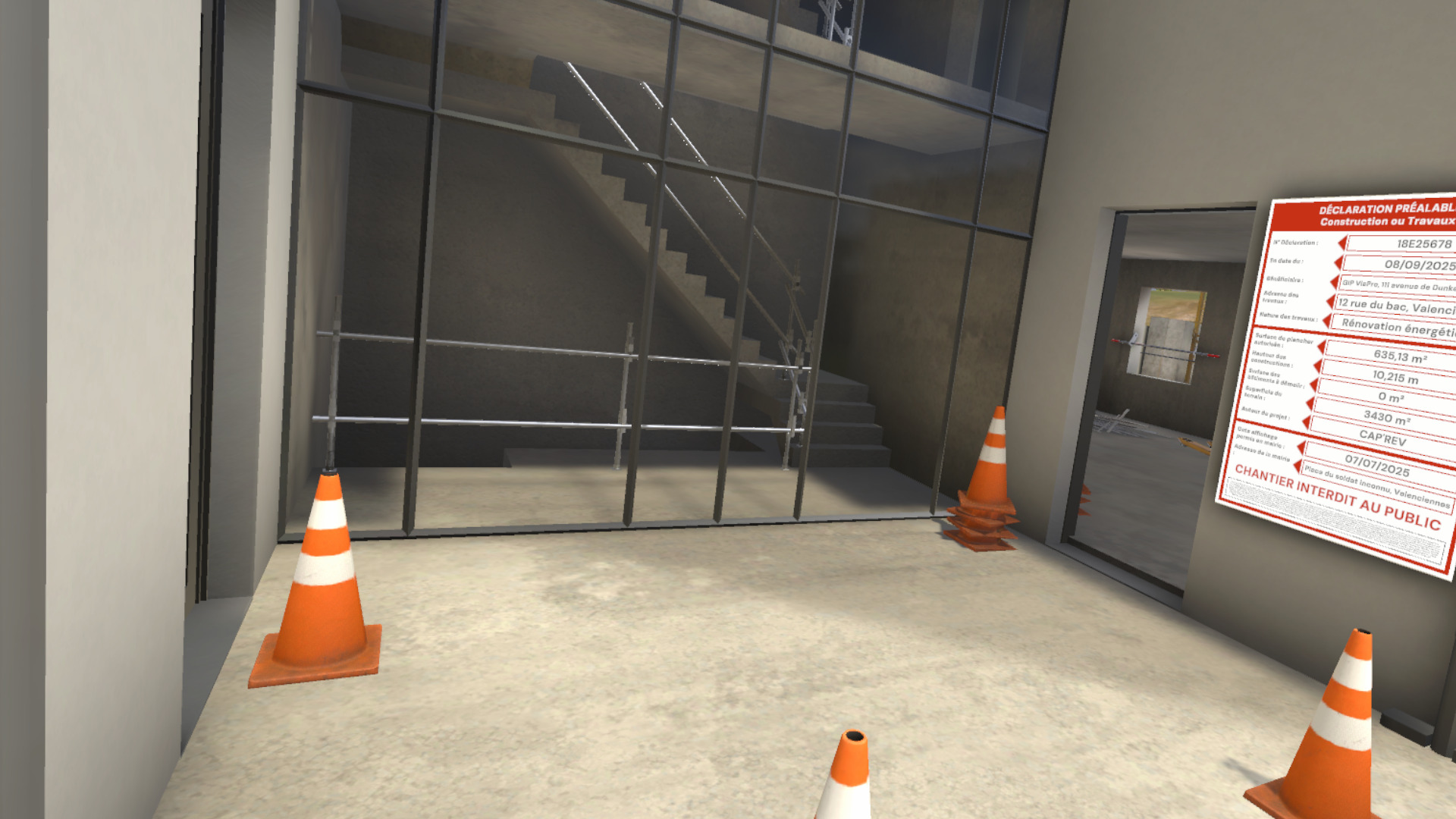 Placement des plots de balisage mco security cd arrange