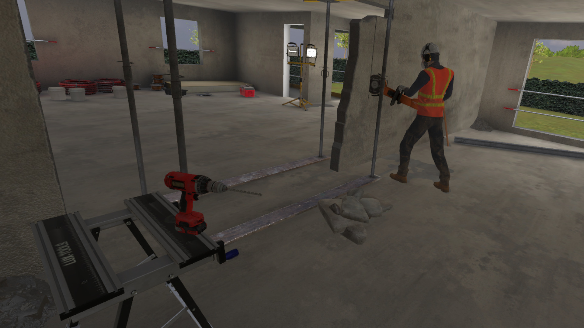 Vue de la zone de chantier mco security cd zone