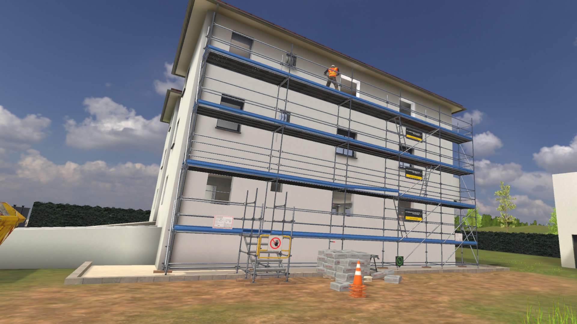 Vue de l’échafaudage mco security evaluate scaffolding