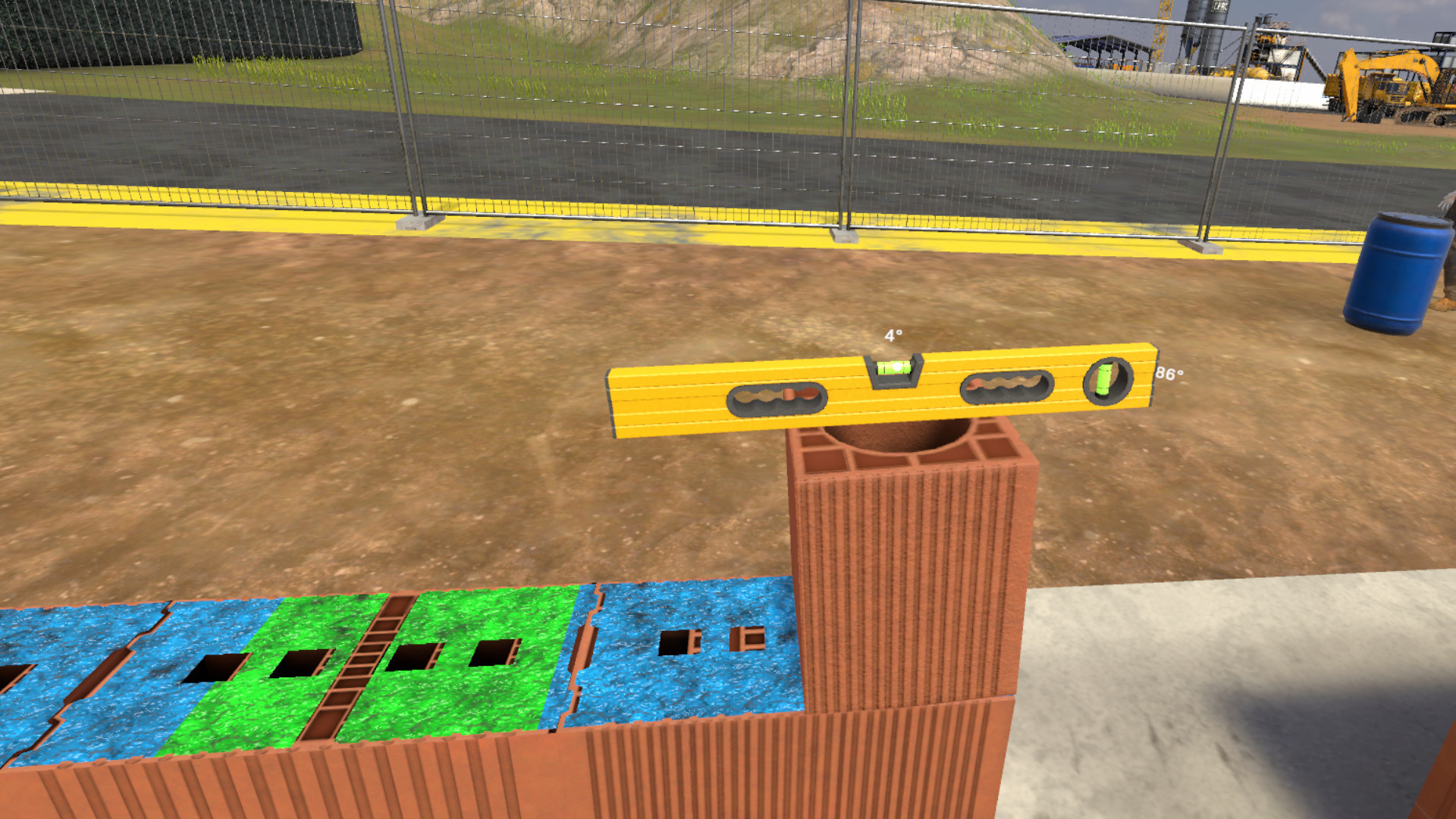 Placement de la brique avant l’alignement mco discover masonry spiritLevel